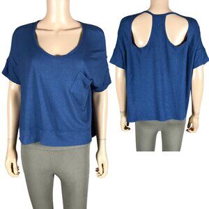 ONE CLOTHING Blue Cutout-Back T-shirt NWT SMALL